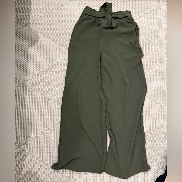 Pink Lily Olive Ruffle Pants - Picture 3 of 3